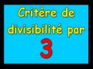 Critère de divisibilité par 3