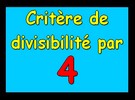 Critère de divisibilité par 4