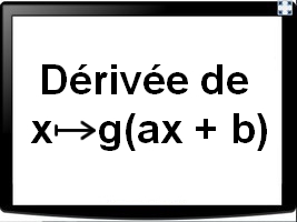 Dériver une fonction de la forme g(ax+b)
