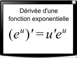 Dérivée d'une fonction exponentielle