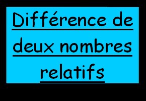 Calculer la différence de deux nombres relatifs