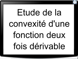 Etude de la convexité d'une fonction