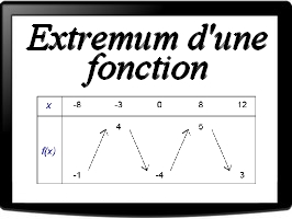 Extremum d'une fonction à partir de son tableau de variations