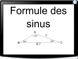 Utiliser la formule des sinus