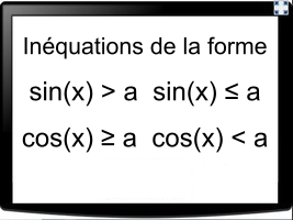 Résoudre une inéquation avec sinus et cosinus