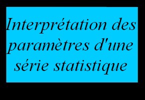 Interprétation des paramètres d'une série statistique