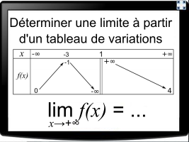 Déterminer les limites d'une fonction à partir de son tableau de variations