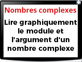 Lire graphiquement le module et un argument d'un nombre complexe