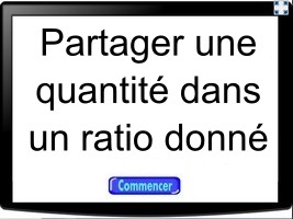 Partager une quantité dans un ratio donné