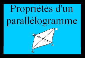 Propriétés d'un parallélogramme