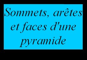 Pyramides : sommets, faces et arêtes