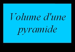 Volume d'une pyramide