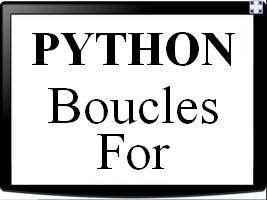 Python - boucles for