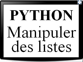 Python - Manipulation une liste