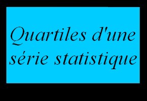 Quartiles d'une série statistique simple