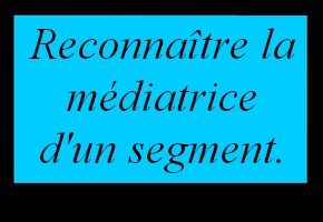 Reconnaître la médiatrice d'un segment