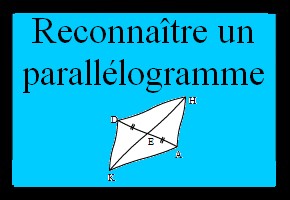 Reconnaître un parallélogramme