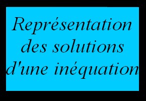 Représentation des solutions d'une inéquation