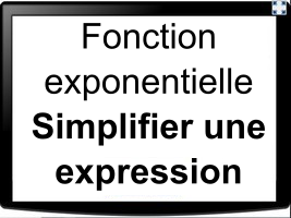 Simplifier une expression avec des exponentielles