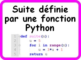 Suite définie par une fonction Python