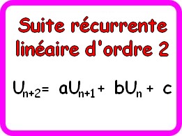 Suite récurrente linéaire d'ordre 2