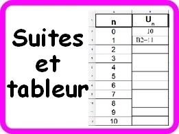 Suites et tableur
