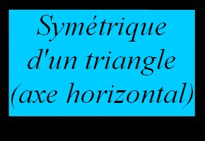 Tracer le symétrique d'un triangle sur un quadrillage (axe horizontal)