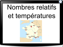 Nombres relatifs et température