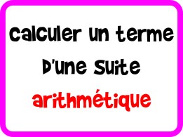 Calculer un terme d'une suite arithmétique