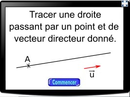 Tracer une droite passant par un point et de vecteur directeur donné