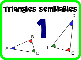 Côtés, angles et sommets homologues de deux triangles semblables