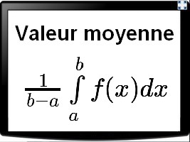 Valeur moyenne d'une fonction sur un intervalle
