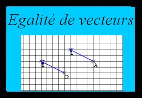 Egalité de deux vecteurs