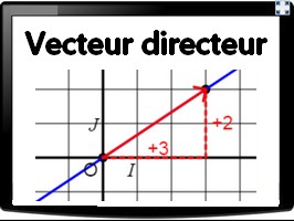 Déterminer graphiquement les coordonnées d'un vecteur directeur d'une droite