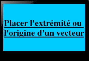 Placer l'origine ou l'extrémité d'un vecteur