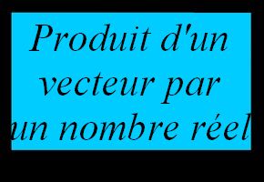 Produit d'un vecteur par un réel