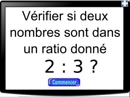 Vérifier si deux nombres sont dans un ratio