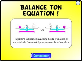 Balance ton équation