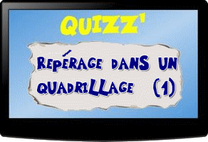 Quizz Repérage dans un quadrillage (1)