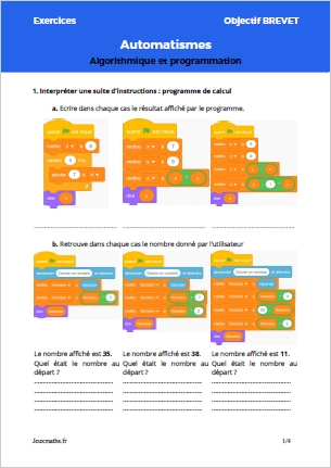 Automatismes d'algorithmique