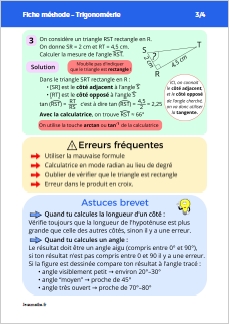 Fiche de trigonométrie